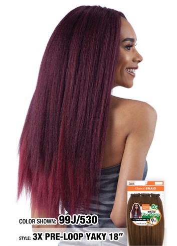 Model Model Glance Braid 3X Pre-Loop YAKY 18 Inch