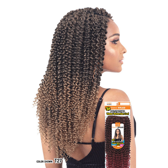 Model Model Glance Crochet Braids - PRE-STRETCHED WATER BOHEMIAN CURL 14" 3X
