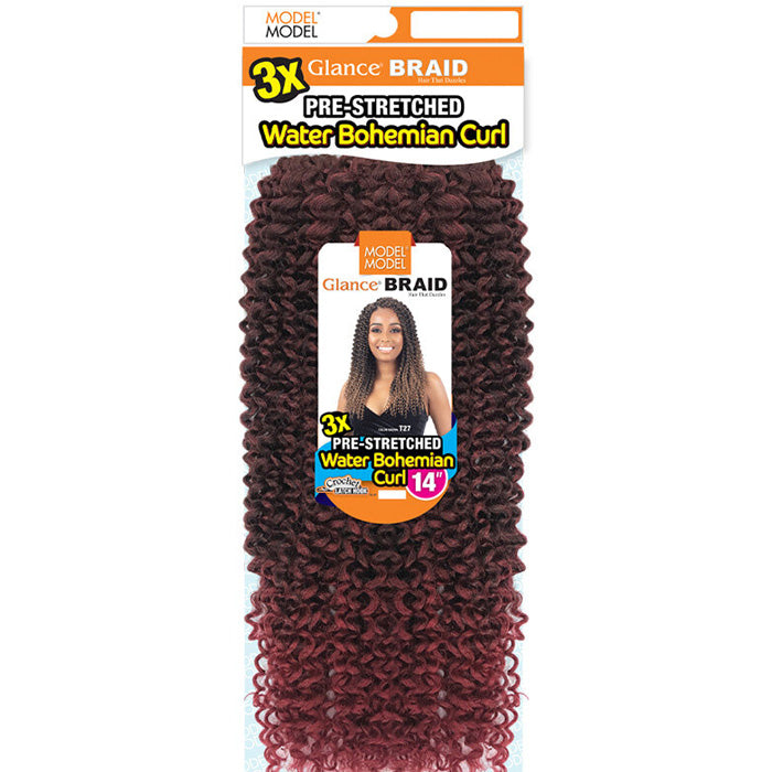 Model Model Glance Crochet Braids - PRE-STRETCHED WATER BOHEMIAN CURL 14" 3X