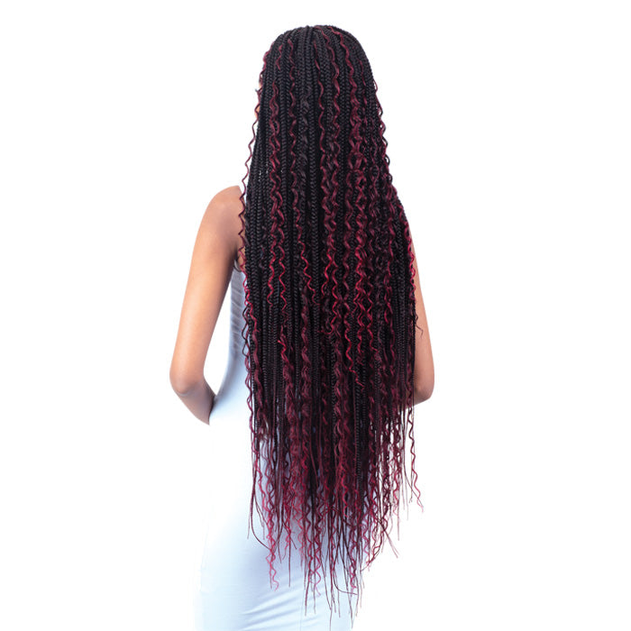 Model Model Glance Pre-Looped Crochet Braids - PRE-STRETCHED BOHO BOX BRAID 38" 3X
