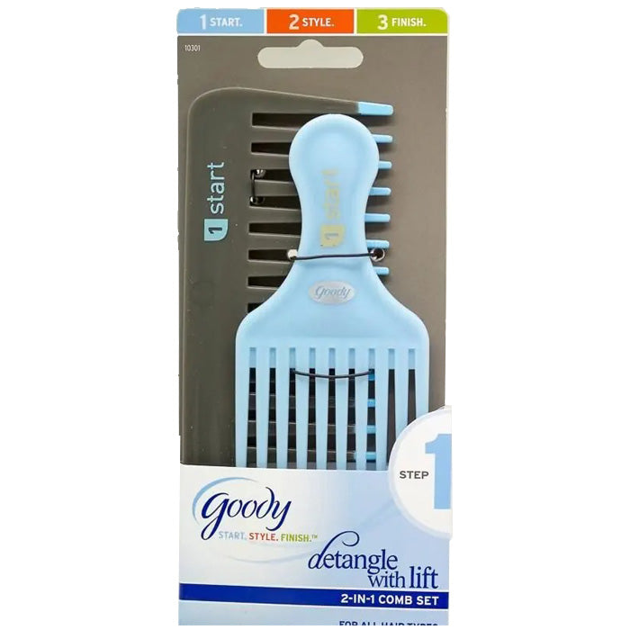Goody Detangling Rake / Lift Comb Combo - model 10301