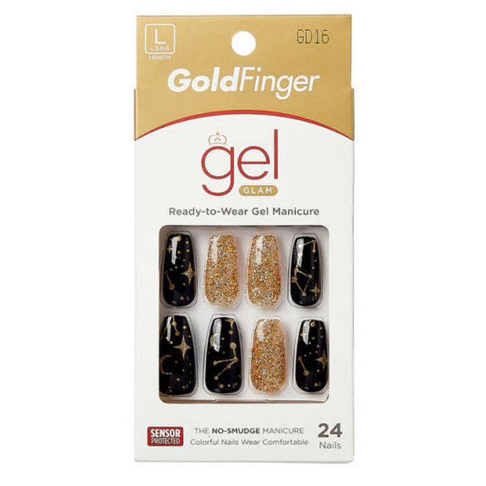 Kiss GoldFinger Gel Glam 24 Nails - Shoothing Stars