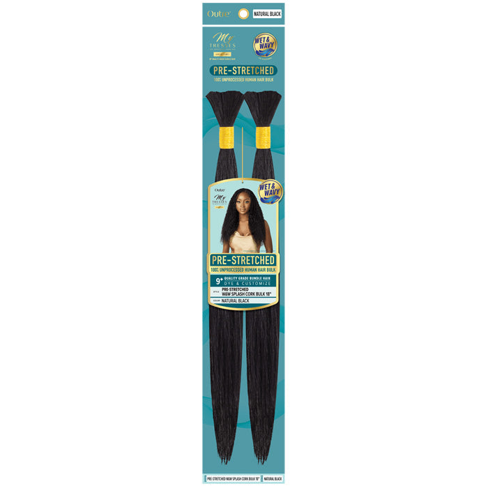 Outre Mytress Gold Label 100% Human Hair Braids - PRESTRETCHED W&W SPLASH CORK BULK 14"-18"