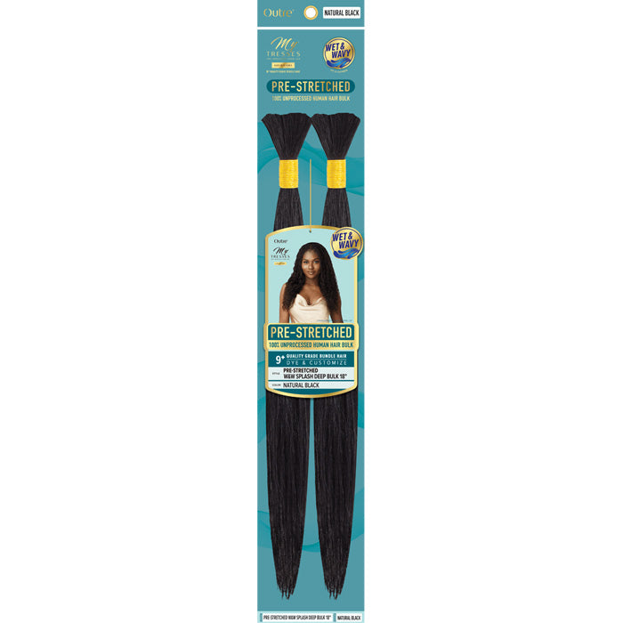 Outre Mytresses Gold Label 100% Human Hair Braids - PRE-STRETCHED W&W SPLASH DEEP BULK 18", 24"
