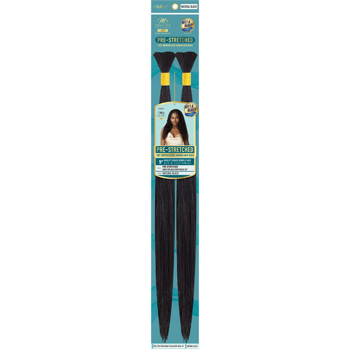 Outre Mytresses Gold Label 100% Human Hair Braids - PRE-STRETCHED W&W SPLASH DEEP BULK 18", 24"