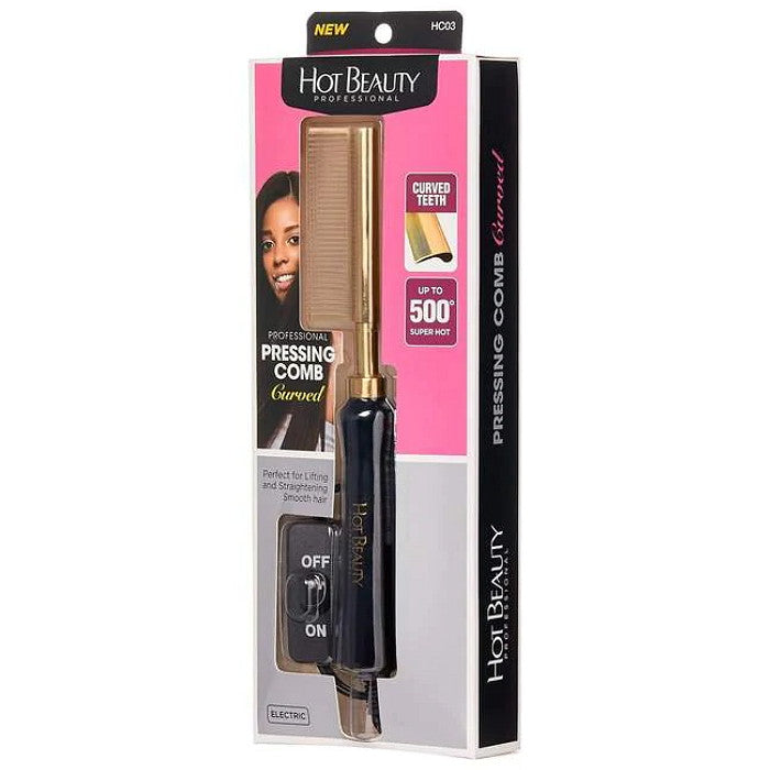 Hot Beauty Professional Curved Pressing Comb - HC03