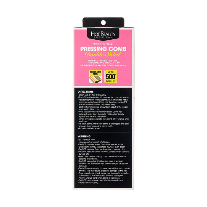 Hot Beauty Professional Double Sided Pressing Comb