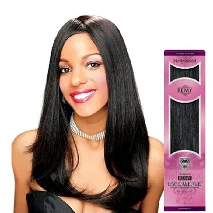 Hollywood Remy 100% Human Hair Lace Weave - STRAIGHT 10/14"