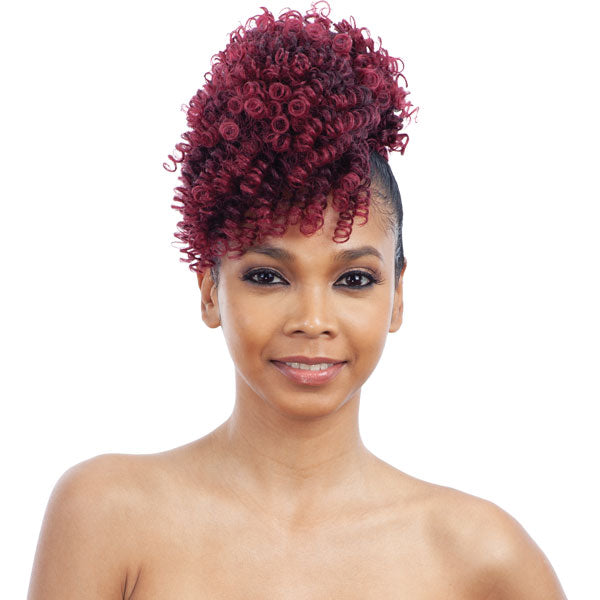 Mayde Beauty Synthetic Drawstring Ponytail and Bang HONEY DOLLIES