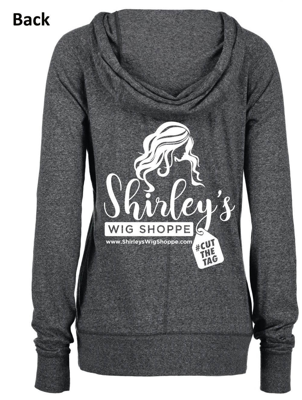 Shirley's Wig Shoppe Apparel | Ladies Long Sleeve Funnel Neck Full Zip Hoodie | CLEARANCE