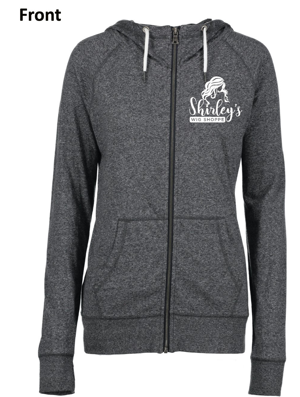 Shirley's Wig Shoppe Apparel | Ladies Long Sleeve Funnel Neck Full Zip Hoodie | CLEARANCE