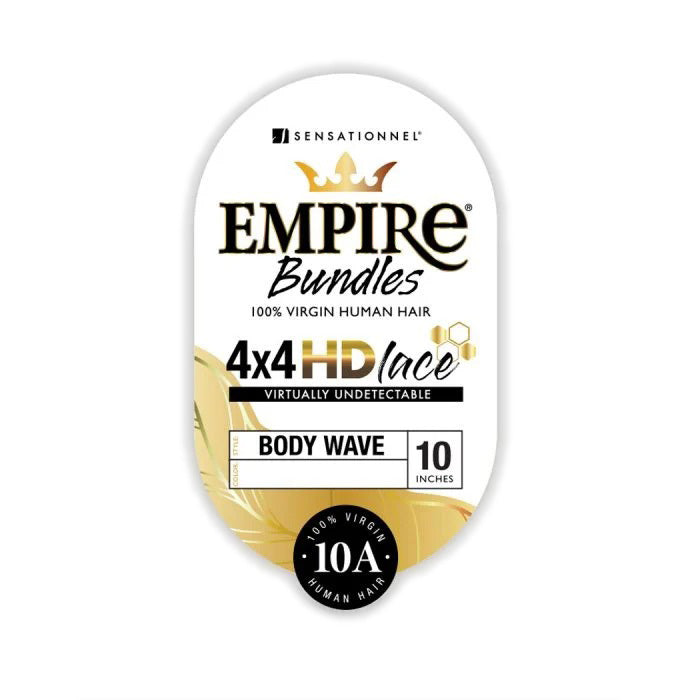 Sensationnel Empire Bundles 100% Human Hair 4X4 HD Lace Closure - BODY WAVE