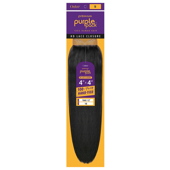 Outre Premium Purple Pack Yaki 4" x 4" HD Lace Closure