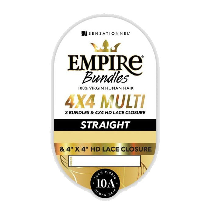 Sensationnel Empire Bundles 100% Virgin Human Hair HD Lace Closure 4X4 Multi Pack - STRAIGHT