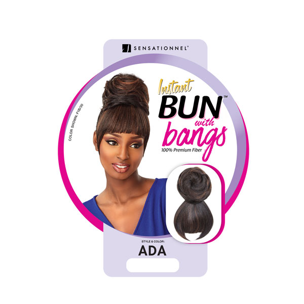 Sensationnel 100% Premium Fiber Instant Bun with Bangs ADA