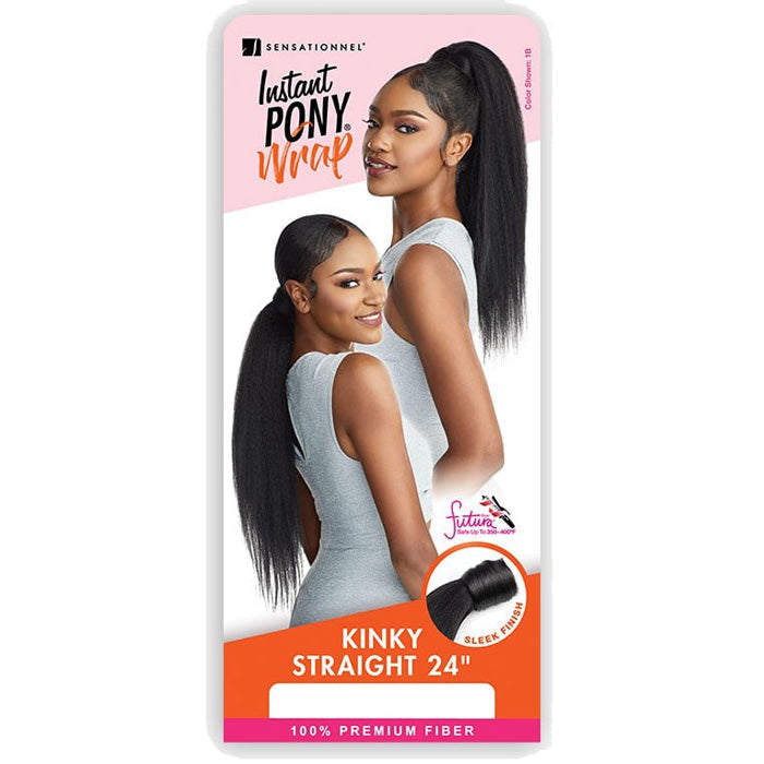 Sensationnel Synthetic Ponytail Instant Pony Wrap KINKY STRAIGHT 24"