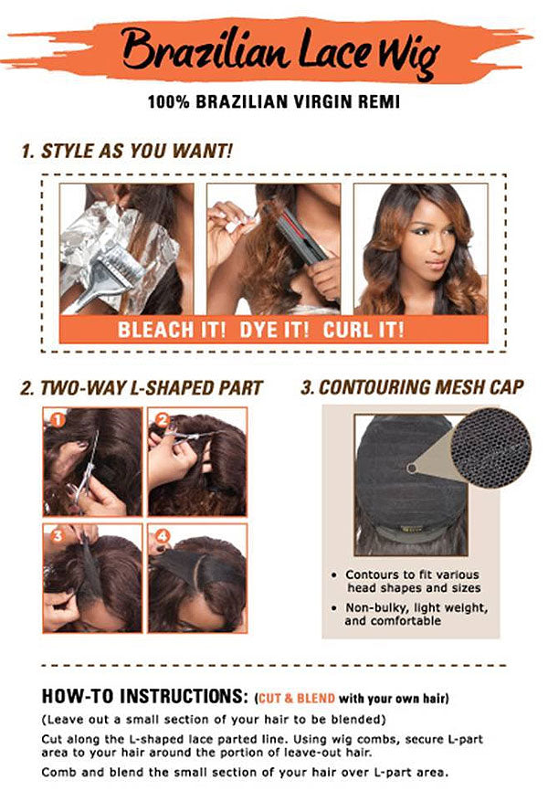 Sensationnel Bare & Natural 100% Virgin Remi Brazilian Lace Wig NATURAL BOHEMIAN