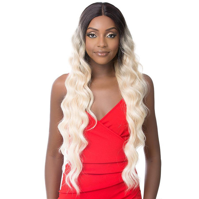 It's a Wig Human Hair Blend HD Lace Wig - BEACH WAVE 32"