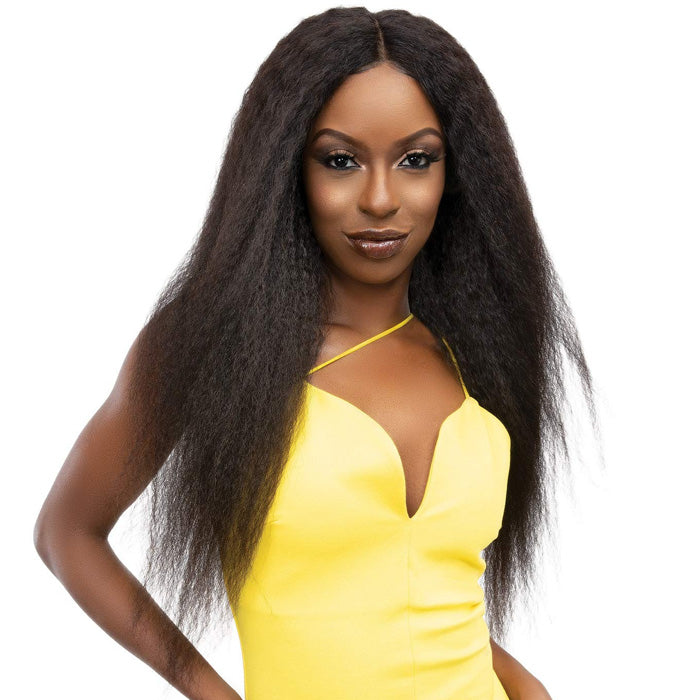 Janet Collection 100% Natural Virgin Remy Human Hair HD Deep Part Lace Wig - KINKY CRIMP