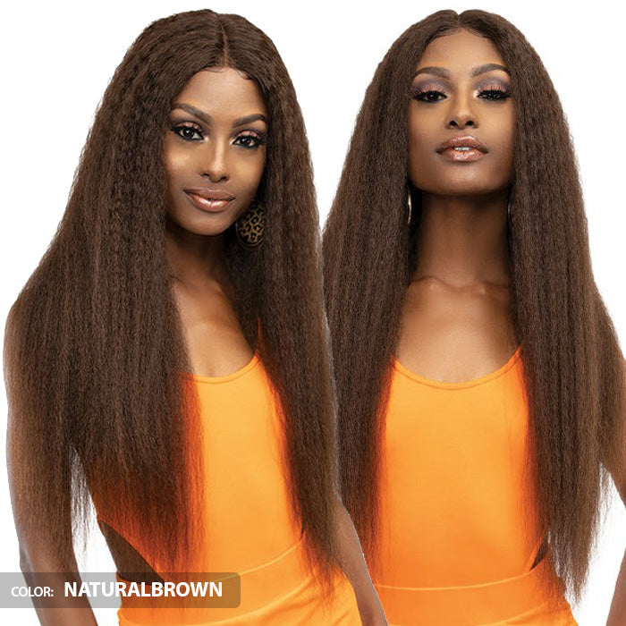 Janet Collection 100% Natural Virgin Remy Human Hair HD Deep Part Lace Wig - KINKY CRIMP