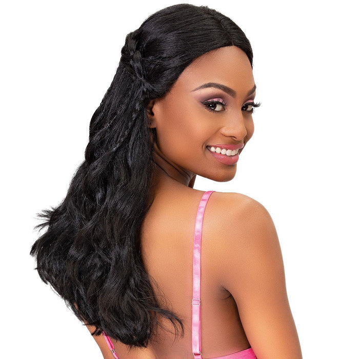 Janet Collection Braided Extended Part Swiss Lace Wig - LANA