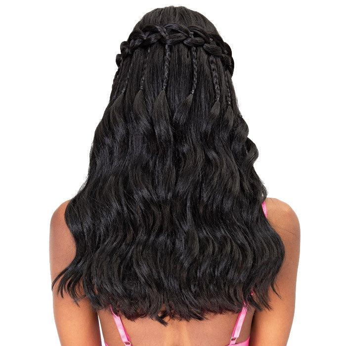 Janet Collection Braided Extended Part Swiss Lace Wig - LANA