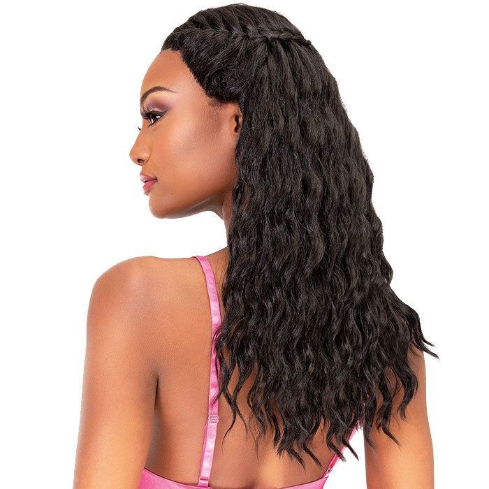 Janet Collection Braided Extended Part Swiss Lace Front Wig - LAYLA