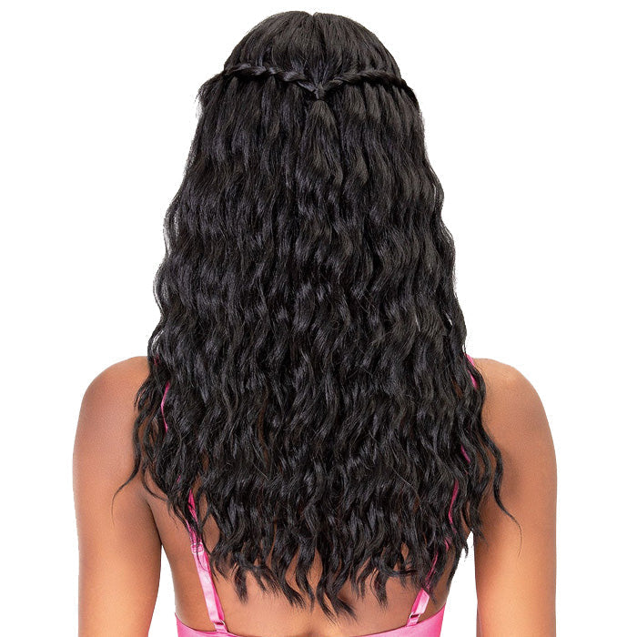 Janet Collection Braided Extended Part Swiss Lace Front Wig - LAYLA