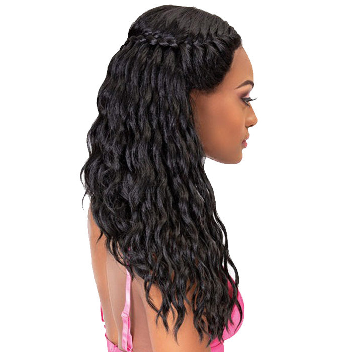 Janet Collection Braided Extended Part Swiss Lace Front Wig - LAYLA