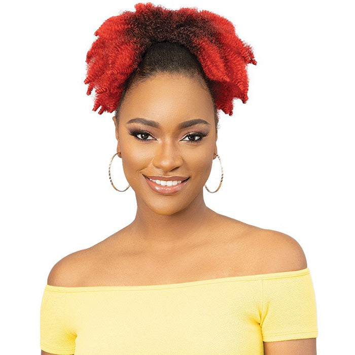 Janet Collection Noir Everytime Drawstring Ponytail - HONEYDEW