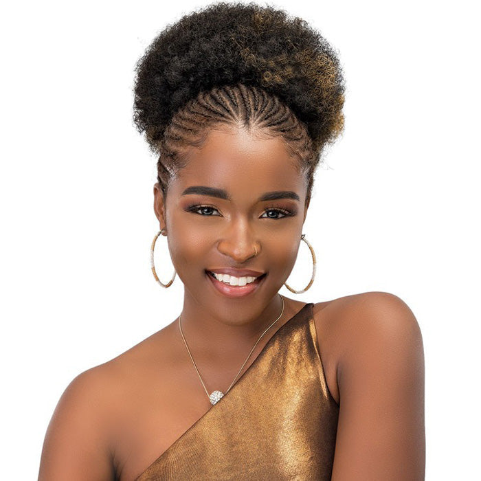 Janet Collection Noir Drawstring Ponytail - AFRO PUFF STRING