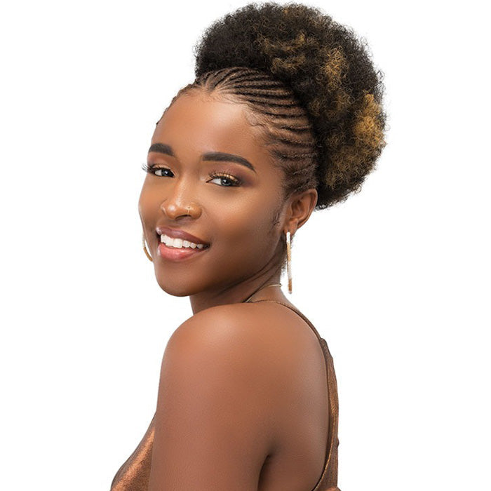 Janet Collection Noir Drawstring Ponytail - AFRO PUFF STRING