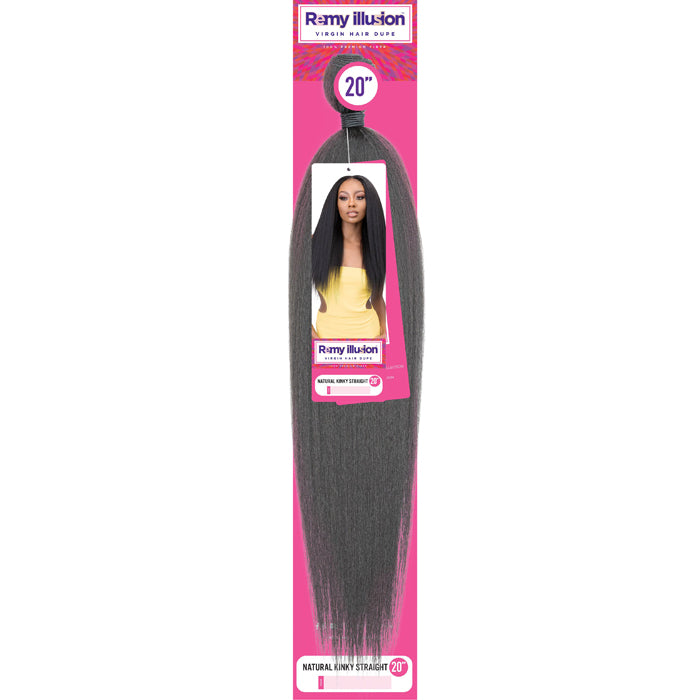 Janet Collection Remy Illusion Weave - NATURAL KINKY STRAIGHT 20"