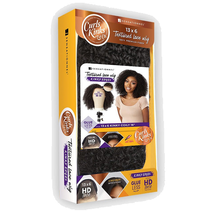 Sensationnel Curs Kinks & Co Glueless Kinky Edges 13x6 HD Lace Front Wig - 13x6 KINKY COILY 16"
