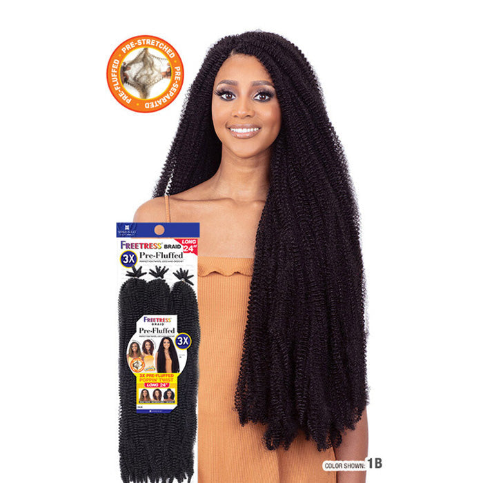 Freetress Braid Pre-Fluffed - 3X POPPIN TWIST 24