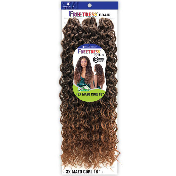 Freetress Crochet Braids 3 Bundle Pack - 3X MAZO CURL 18"