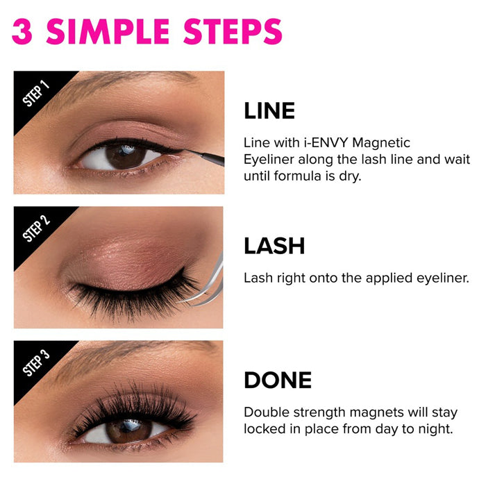 i-ENVY by Kiss 100% Human Hair Magnetic Lashes - Juicy Volume 01
