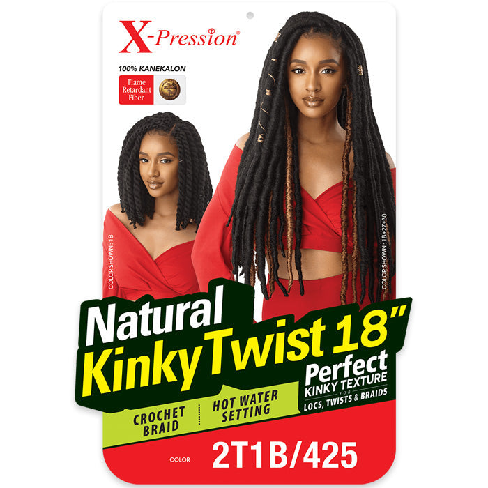 Outre X-Pression Crochet Braid - NATURAL KINKY TWIST 30"