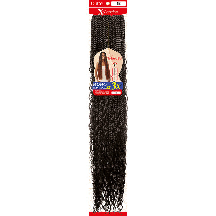 Outre X-Pression Twisted Up Crochet Loop Braid - BOHO BOX BRAID 32" 3X