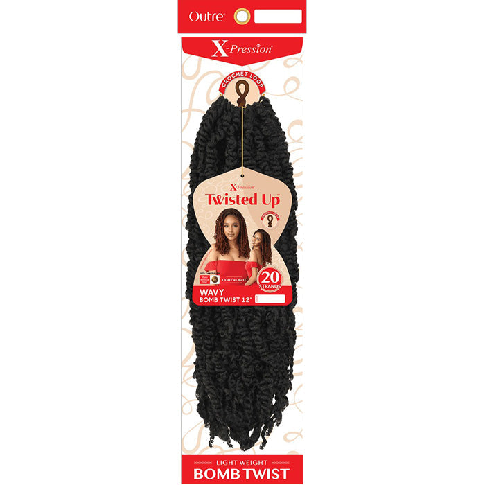Outre X-Pression Twisted Up Crochet Loop Braid - WAVY BOMB TWIST 12"/18"/24"