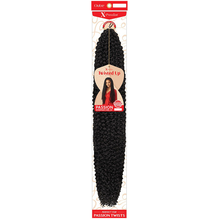 Outre X-Pression Twisted Up Crochet Braid - PASSION BOHEMIAN CURL 24"