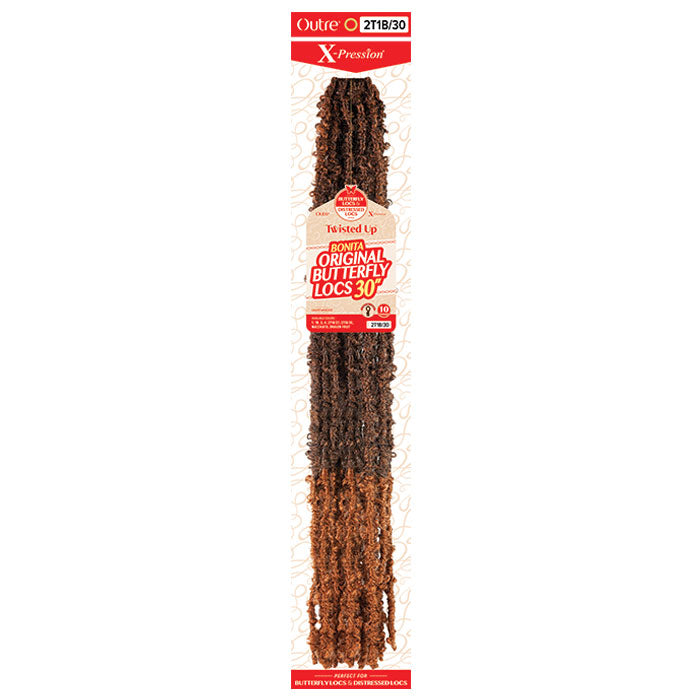 Outre X Pression Twisted Up Pre-Looped Crochet Braid - BONITA ORIGINAL BUTTERFLY LOCS 30"