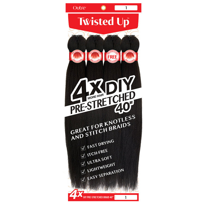 Outre Twisted Up DIY Braids - PRE-STRETCHED 40"/50"/60" 4X