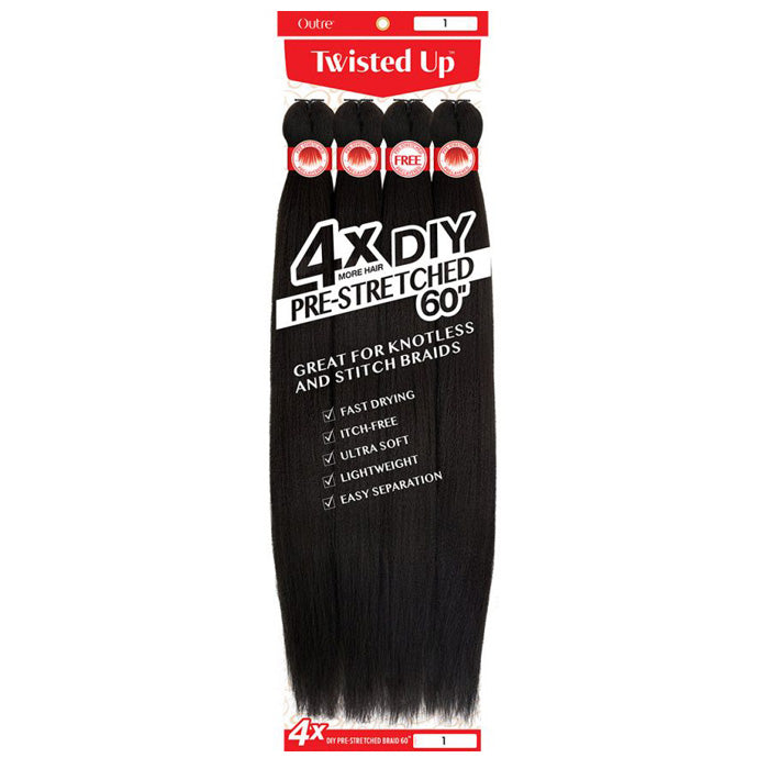 Outre Twisted Up DIY Braids - PRE-STRETCHED 40"/50"/60" 4X