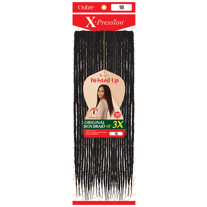 Outre X-Pression Twisted Up Crochet Loop Braid - ORIGINAL BOX BRAID 3X (18"/24"/30")