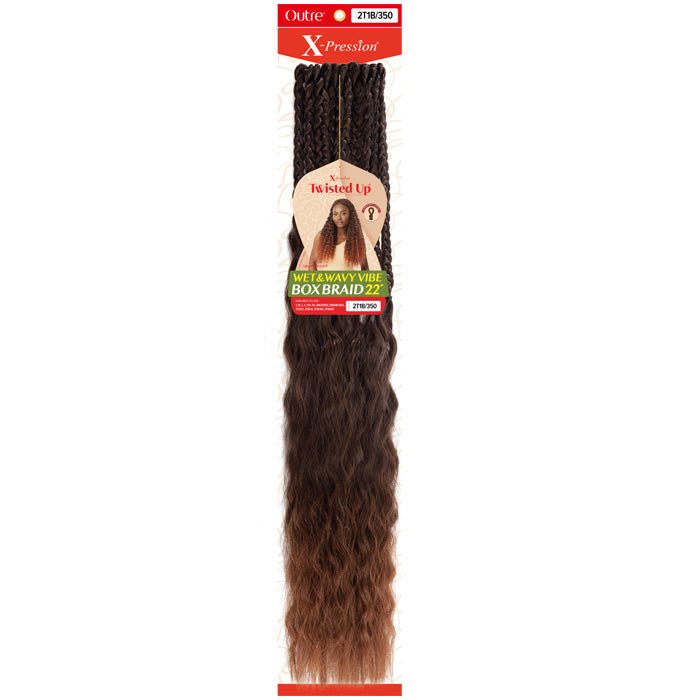 Outre X-Pression Twisted Up Crochet Loop Braid - WET & WAVY VIBE BOX BRAID 22"