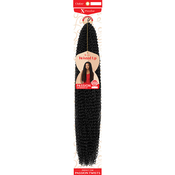 Outre X-Pression Twisted Up Crochet Braid - PASSION WATERWAVE 24"