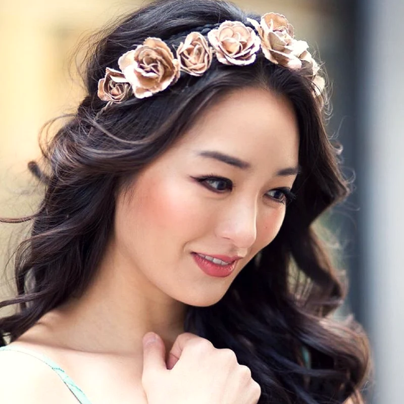 Gold Flower Crown Headband | Headbands of Hope