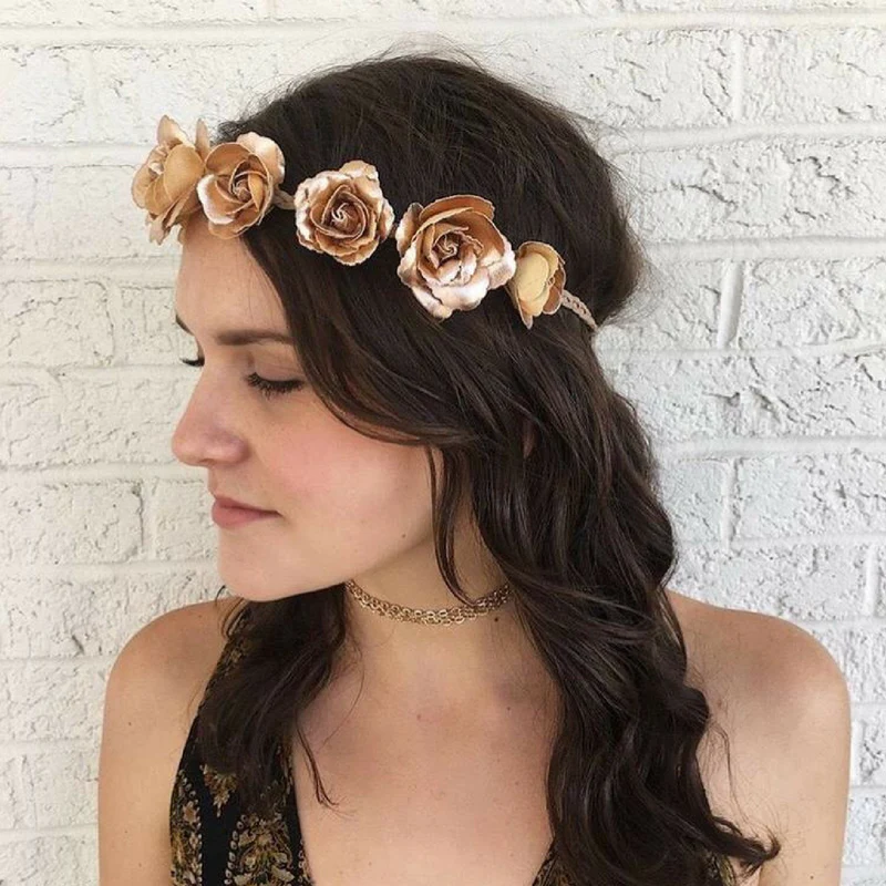 Gold Flower Crown Headband | Headbands of Hope
