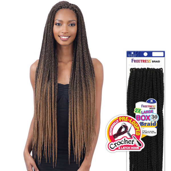 Freetress Crochet Braid 2X LARGE BOX BRAIDS 30 Inch